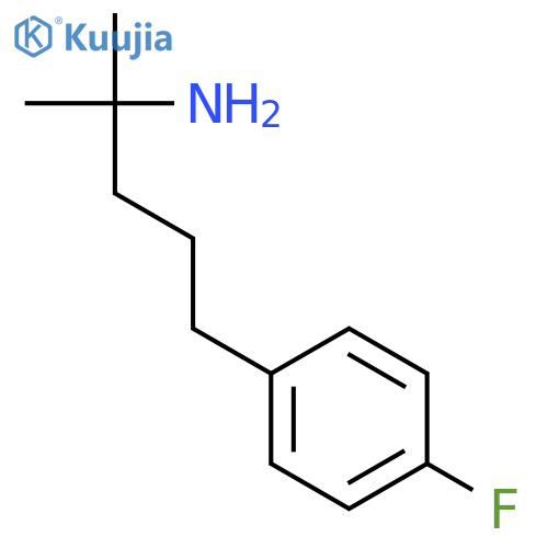 4-(4-fluorophenyl)-2-methylbutan-2-amine structure