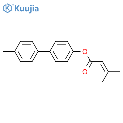 4'-methyl-1,1'-biphenyl-4-yl 3-methylbut-2-enoate structure