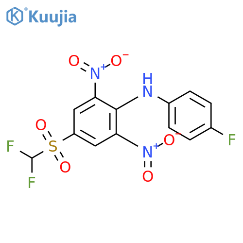 Benzenamine, 4-[(difluoromethyl)sulfonyl]-N-(4-fluorophenyl)-2,6-dinitro- structure