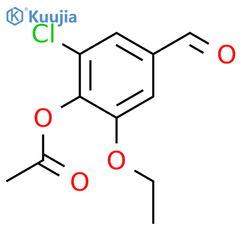 2-Chloro-6-ethoxy-4-formylphenyl acetate structure