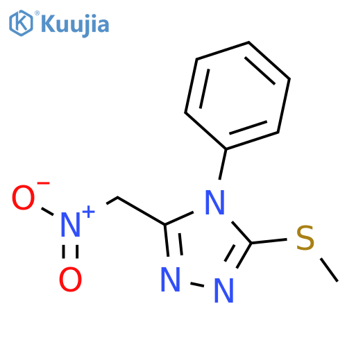 4H-1,2,4-Triazole, 3-(methylthio)-5-(nitromethyl)-4-phenyl- structure