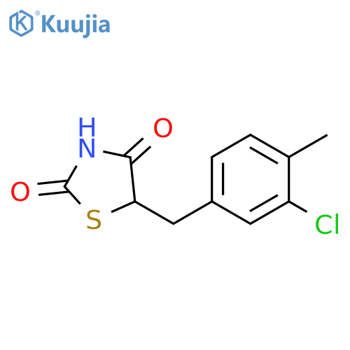 5-(3-chloro-4-methylphenyl)methyl-1,3-thiazolidine-2,4-dione structure