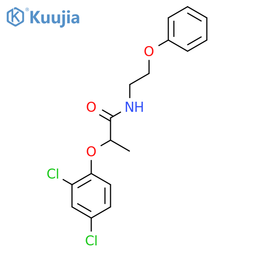 2-(2,4-dichlorophenoxy)-N-(2-phenoxyethyl)propanamide structure