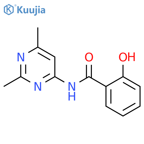 N-(2,6-Dimethylpyrimidin-4-yl)-2-hydroxybenzamide structure