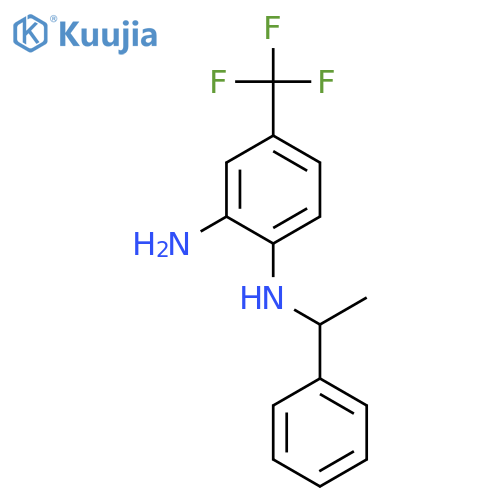 N1-(1-Phenylethyl)-4-(trifluoromethyl)benzene-1,2-diamine structure