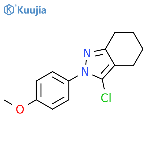 2H-INDAZOLE, 3-CHLORO-4,5,6,7-TETRAHYDRO-2-(4-METHOXYPHENYL)- structure