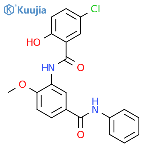 Benzamide,5-chloro-2-hydroxy-N-[2-methoxy-5-[(phenylamino)carbonyl]phenyl]- structure