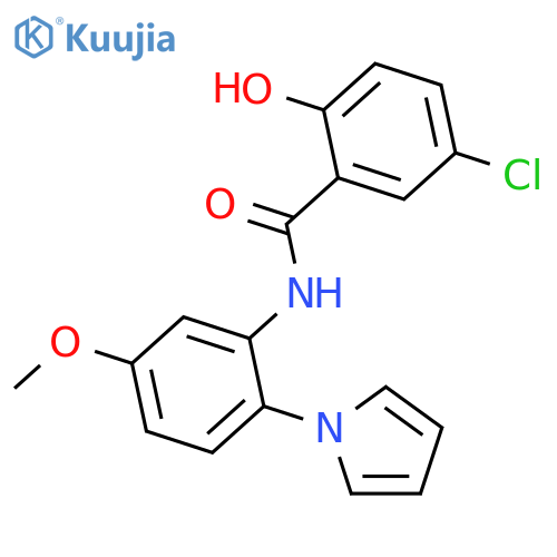 Benzamide, 5-chloro-2-hydroxy-N-[5-methoxy-2-(1H-pyrrol-1-yl)phenyl]- structure