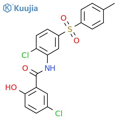 Benzamide,5-chloro-N-[2-chloro-5-[(4-methylphenyl)sulfonyl]phenyl]-2-hydroxy- structure