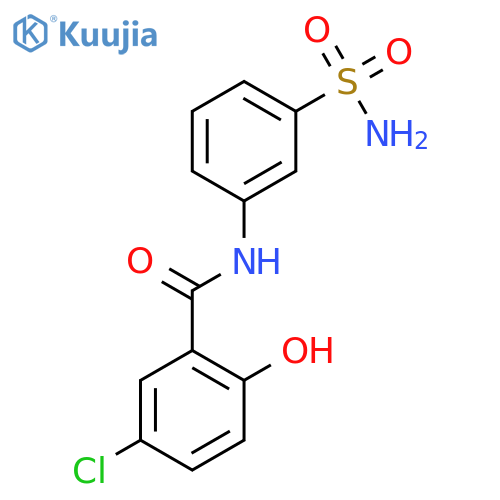 Benzamide, N-[3-(aminosulfonyl)phenyl]-5-chloro-2-hydroxy- structure