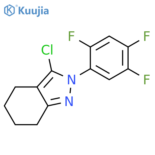 2H-INDAZOLE, 3-CHLORO-4,5,6,7-TETRAHYDRO-2-(2,4,5-TRIFLUOROPHENYL)- structure