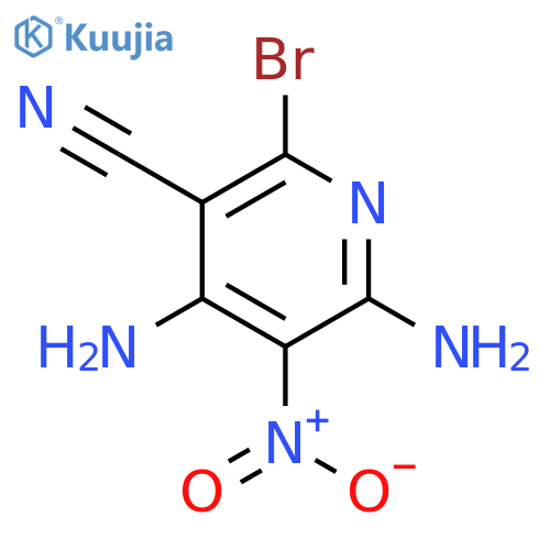 3-Pyridinecarbonitrile, 4,6-diamino-2-bromo-5-nitro- structure