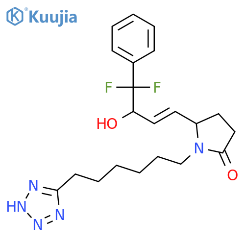 5-(4,4-difluoro-3-hydroxy-4-phenylbut-1-enyl)-1-[6-(2h-tetrazol-5-yl)hexyl]pyrrolidin-2-one structure