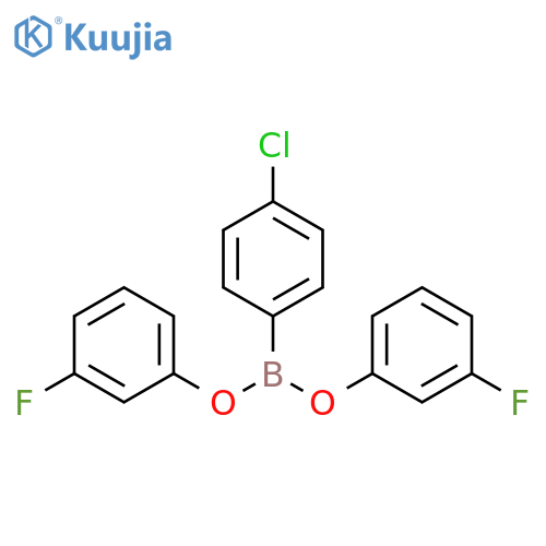 Boronic acid, (4-chlorophenyl)-, bis(3-fluorophenyl) ester structure