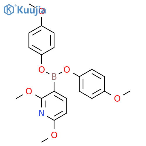 Boronic acid, [2,6-dimethoxy-3-pyridinyl]-, bis(4-methoxyphenyl) ester structure