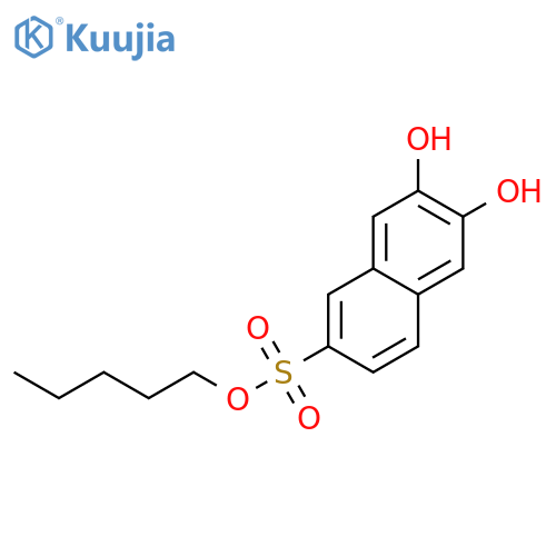 2-Naphthalenesulfonic acid, 6,7-dihydroxy-, pentyl ester structure