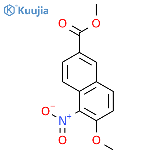 2-NAPHTHALENECARBOXYLIC ACID, 6-METHOXY-5-NITRO-, METHYL ESTER structure