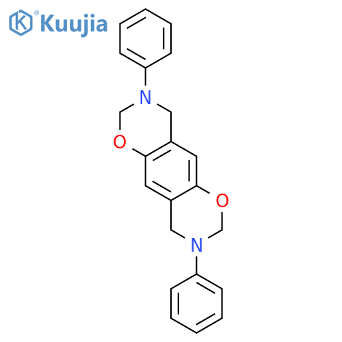 3,8-diphenyl-2,3,4,7,8,9-hexahydrobenzo[1,2-e:4,5-e']bis[1,3]oxazine structure