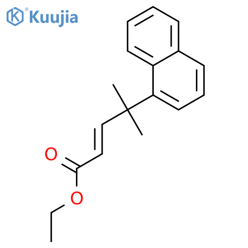 2-Pentenoic acid, 4-methyl-4-(1-naphthalenyl)-, ethyl ester structure