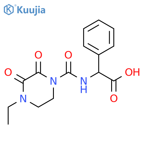 (R)-a-(4-Ethyl-2,3-dioxo-1-piperazinyl)carbonylaminobenzeneacetic Acid structure