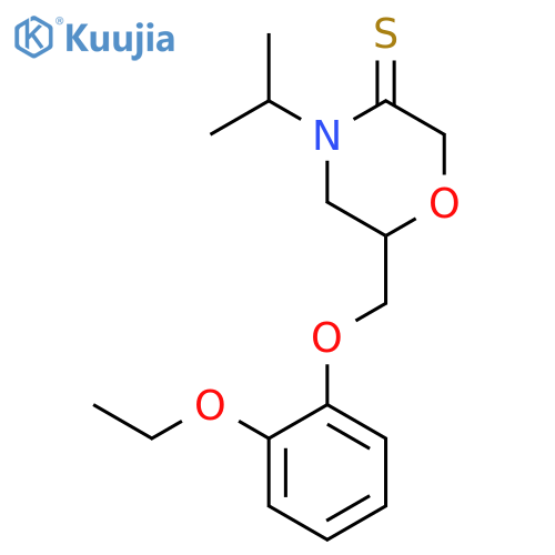 3-MORPHOLINETHIONE, 6-[(2-ETHOXYPHENOXY)METHYL]-4-(1-METHYLETHYL)- structure