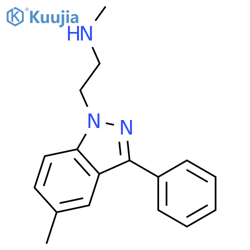 1H-INDAZOLE-1-ETHANAMINE, N,5-DIMETHYL-3-PHENYL- structure