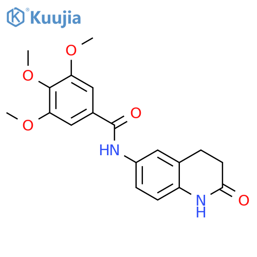 3,4,5-trimethoxy-N-(2-oxo-1,2,3,4-tetrahydroquinolin-6-yl)benzamide structure