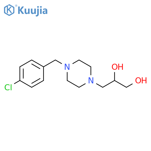 1,2-Propanediol, 3-[4-[(4-chlorophenyl)methyl]-1-piperazinyl]- structure