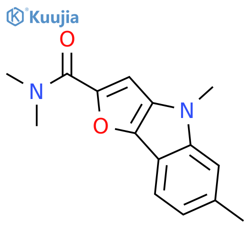 4H-FURO[3,2-B]INDOLE-2-CARBOXAMIDE, N,N,4,6-TETRAMETHYL- structure