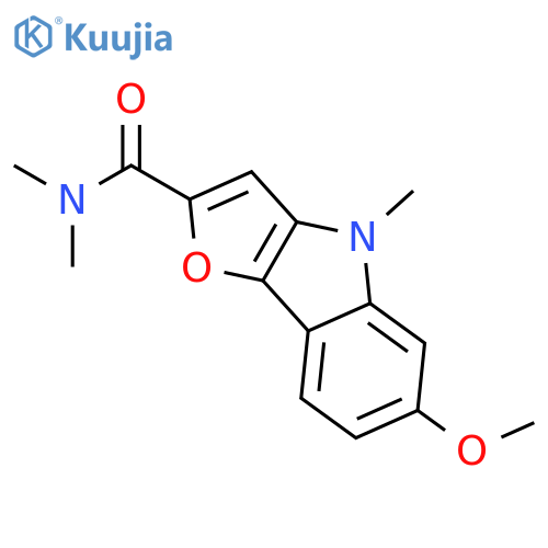 4H-Furo[3,2-b]indole-2-carboxamide, 6-methoxy-N,N,4-trimethyl- structure