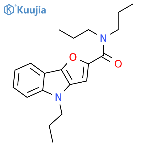 4H-FURO[3,2-B]INDOLE-2-CARBOXAMIDE, N,N,4-TRIPROPYL- structure