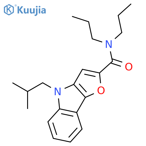 4H-FURO[3,2-B]INDOLE-2-CARBOXAMIDE, 4-(2-METHYLPROPYL)-N,N-DIPROPYL- structure
