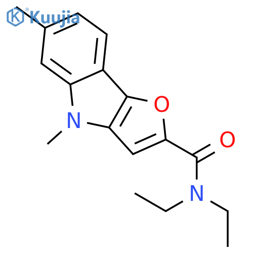4H-Furo[3,2-b]indole-2-carboxamide, N,N-diethyl-4,6-dimethyl- structure