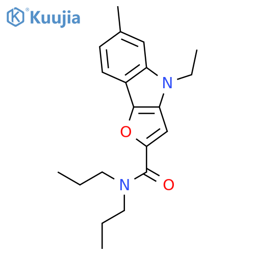 4H-FURO[3,2-B]INDOLE-2-CARBOXAMIDE, 4-ETHYL-6-METHYL-N,N-DIPROPYL- structure