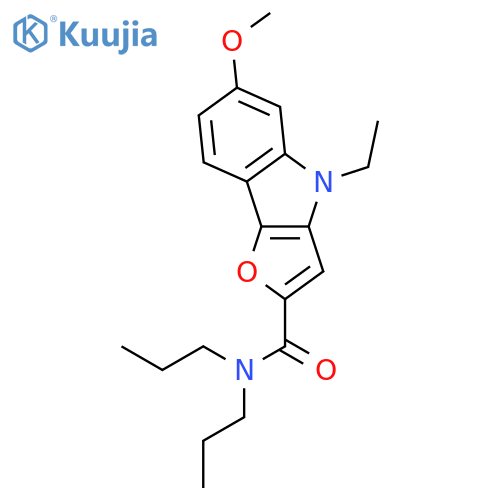 4H-FURO[3,2-B]INDOLE-2-CARBOXAMIDE, 4-ETHYL-6-METHOXY-N,N-DIPROPYL- structure