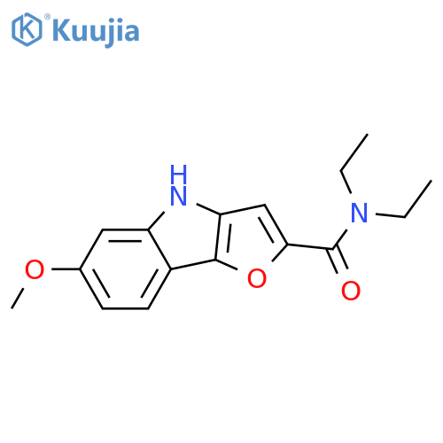 4H-FURO[3,2-B]INDOLE-2-CARBOXAMIDE, N,N-DIETHYL-6-METHOXY- structure