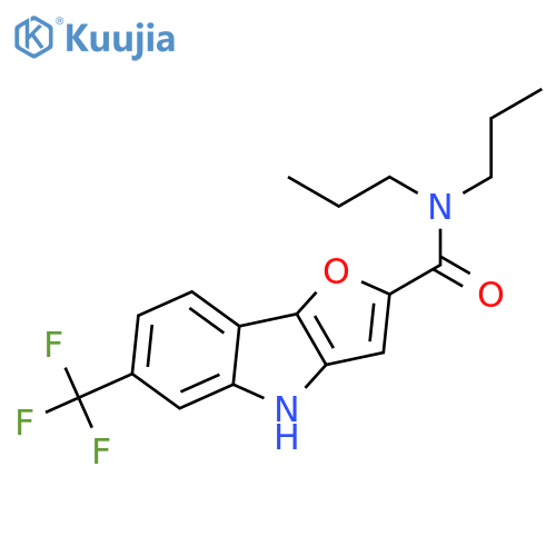 4H-Furo[3,2-b]indole-2-carboxamide, N,N-dipropyl-6-(trifluoromethyl)- structure