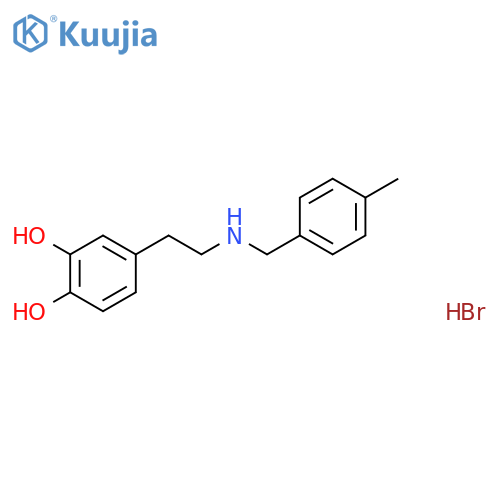 1,2-Benzenediol, 4-[2-[[(4-methylphenyl)methyl]amino]ethyl]-,hydrobromide structure