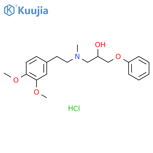 2-Propanol, 1-[[2-(3,4-dimethoxyphenyl)ethyl]methylamino]-3-phenoxy-,hydrochloride structure