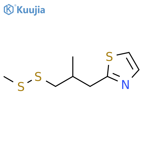 Thiazole, 2-[2-methyl-3-(methyldithio)propyl]- structure