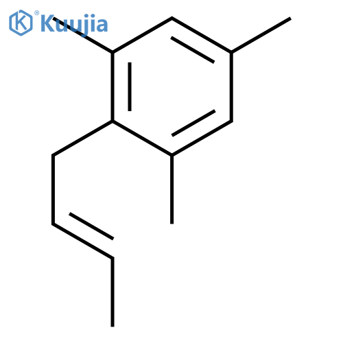 Benzene, 2-(2-butenyl)-1,3,5-trimethyl- structure