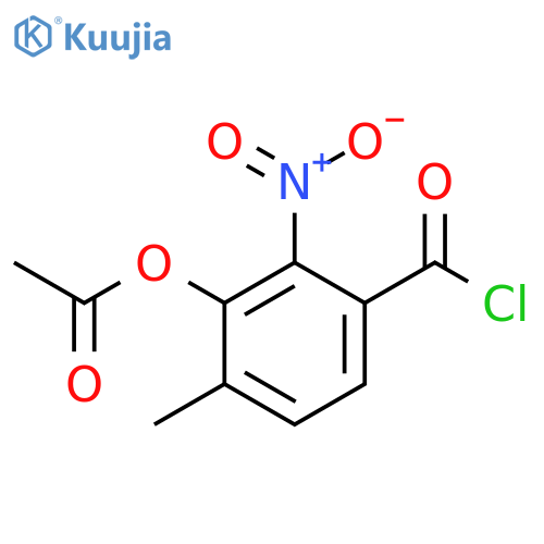 Benzoyl chloride, 3-(acetyloxy)-4-methyl-2-nitro- structure