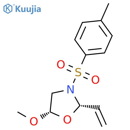 OXAZOLIDINE, 2-ETHENYL-5-METHOXY-3-[(4-METHYLPHENYL)SULFONYL]-, CIS- structure