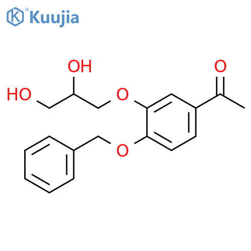 Ethanone, 1-[3-(2,3-dihydroxypropoxy)-4-(phenylmethoxy)phenyl]- structure
