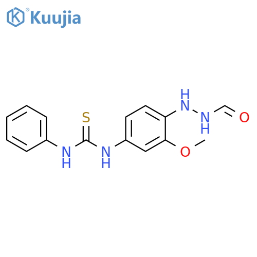 Thiourea, N-[4-(2-formylhydrazino)-3-methoxyphenyl]-N'-phenyl- structure