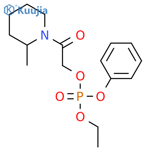 PHOSPHORIC ACID, ETHYL 2-(2-METHYL-1-PIPERIDINYL)-2-OXOETHYL PHENYL ESTER structure