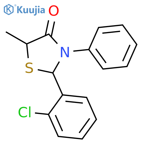 4-THIAZOLIDINONE, 2-(2-CHLOROPHENYL)-5-METHYL-3-PHENYL- structure