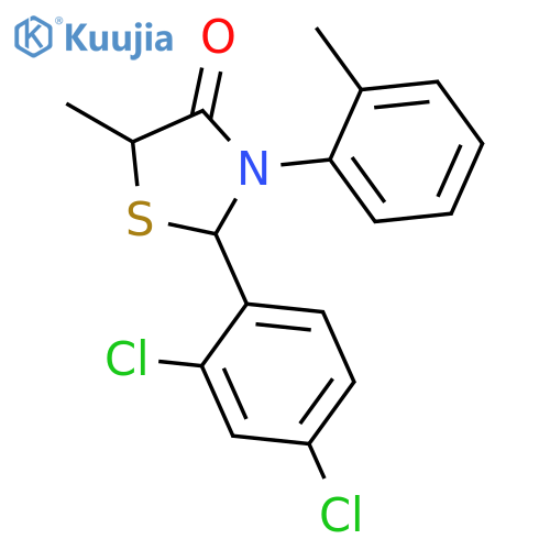 4-Thiazolidinone, 2-(2,4-dichlorophenyl)-5-methyl-3-(2-methylphenyl)- structure