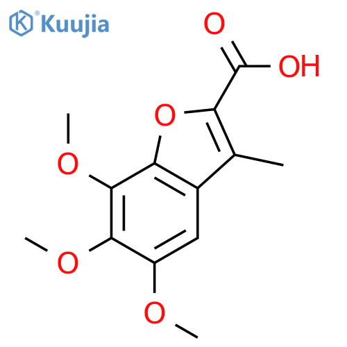 2-BENZOFURANCARBOXYLIC ACID, 5,6,7-TRIMETHOXY-3-METHYL- structure