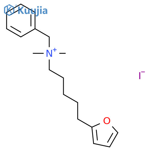 2-Furanpentanaminium, N,N-dimethyl-N-(phenylmethyl)-, iodide structure
